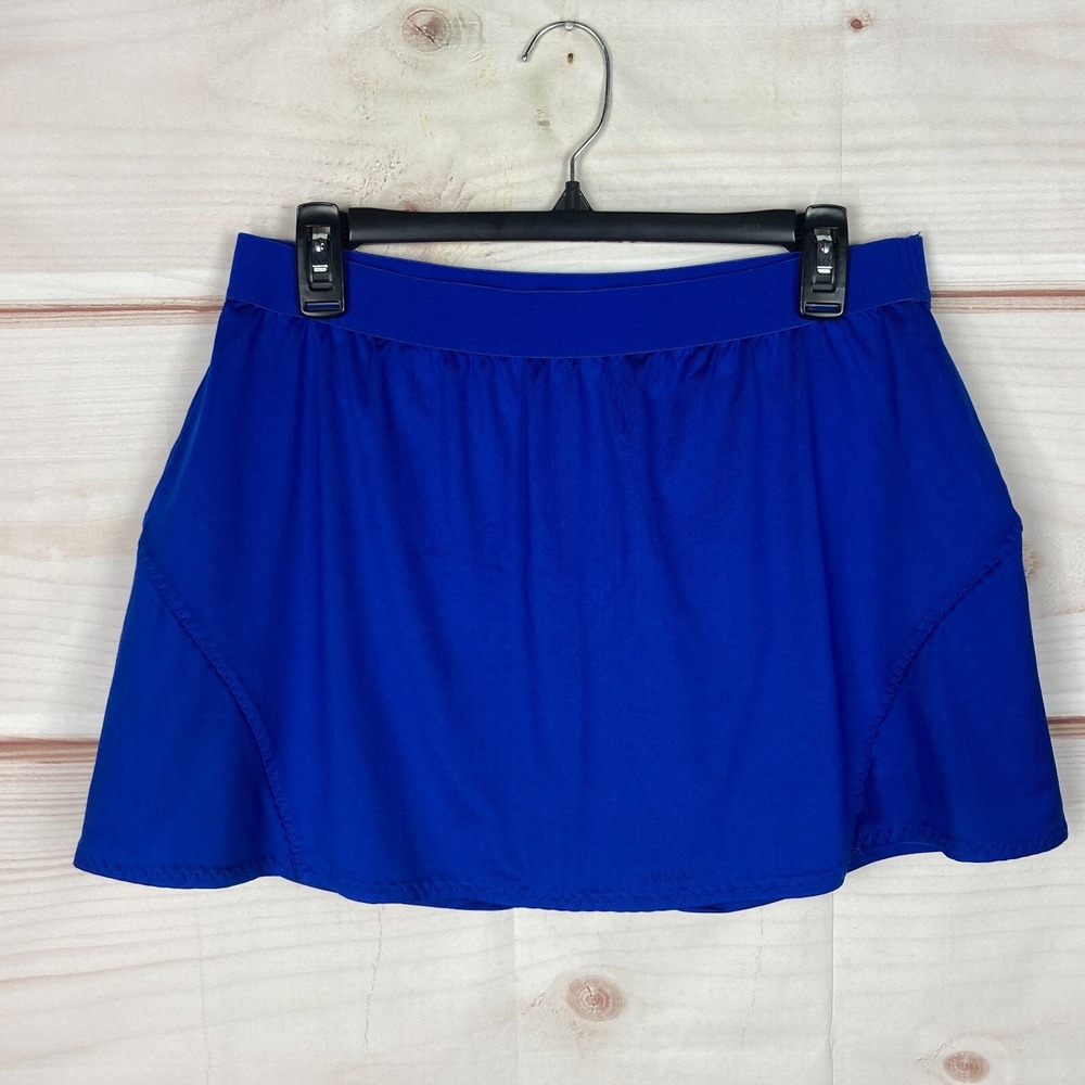 Tail Skort Womens L Blue A-Line Pull On Short Elastic Waist Solid Tennis Golf
